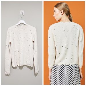 NWOT Uma Wang PIN-HOLE DISTRESSED SWEATER